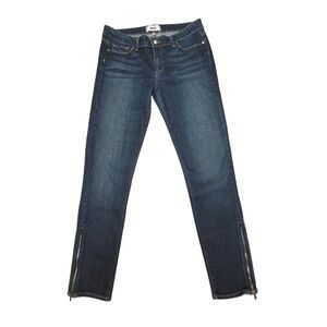 Paige Ankle Zipper Women's Blue Skinny Jeans Slim Size 31